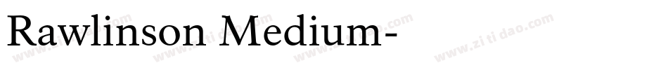 Rawlinson Medium字体转换